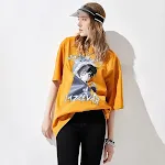 T-shirt in cotone con stampa cartoon e maniche a tre quarti, comodo e alla moda, ideale per un look casual e perfetto per l'uso quotidiano. — foto 2