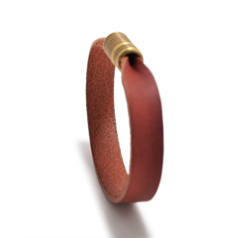 Pulseira de couro com fivela magnética de couro de vaca, simples e elegante, perfeita para um visual moderno e sofisticado. — foto 6