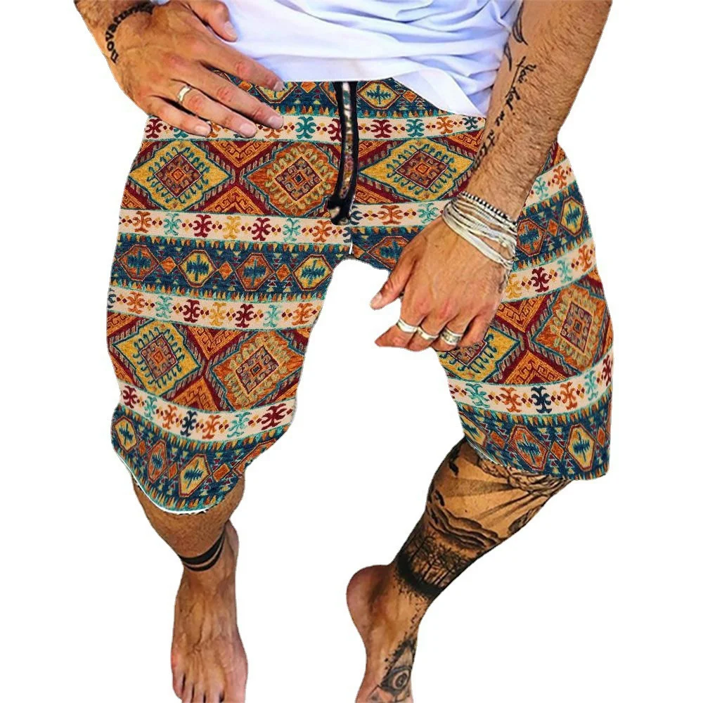 Title 12, Casual Cotton Micro Stretch Print Shorts, Comfo...