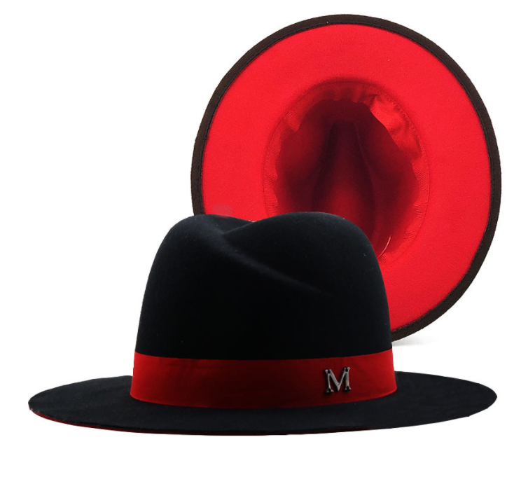 Black Top Hat, European and American British Style, Flat-Brimmed Woolen Jazz Hat, All-Match, Perfect for Adding Style to — photo 2