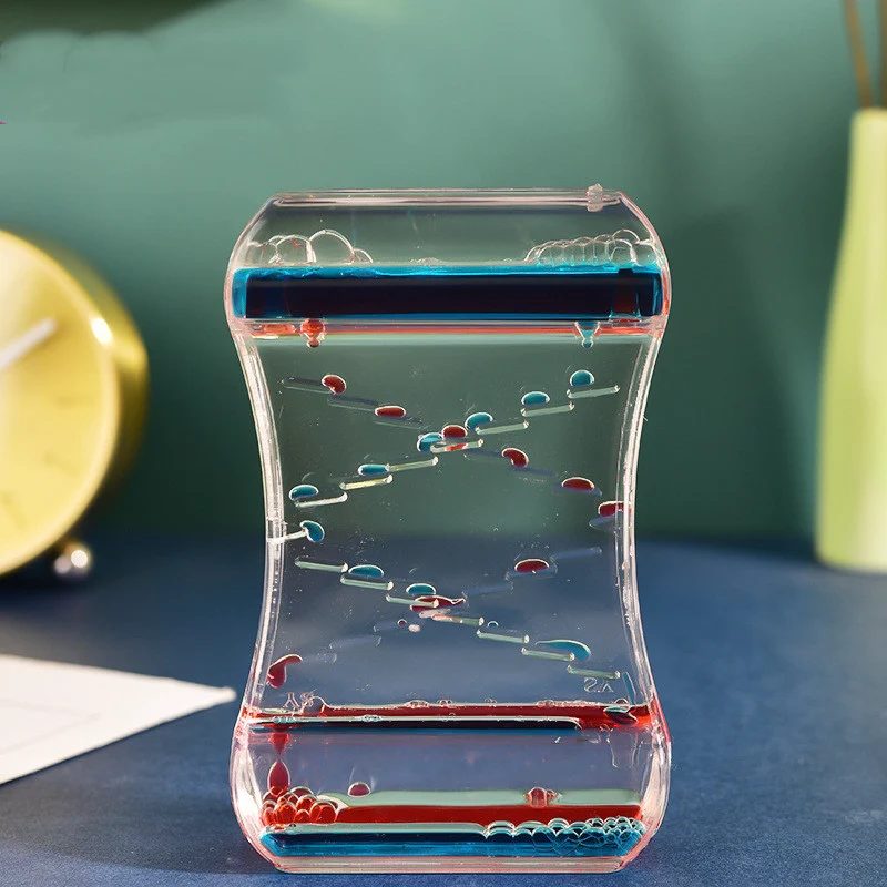 Brinquedo de descompressão gota de óleo deslizante Enfeites plásticos de gotas de óleo Ampulheta líquida Vazamento de óleo dinâmico Alívio do estresse — foto 12