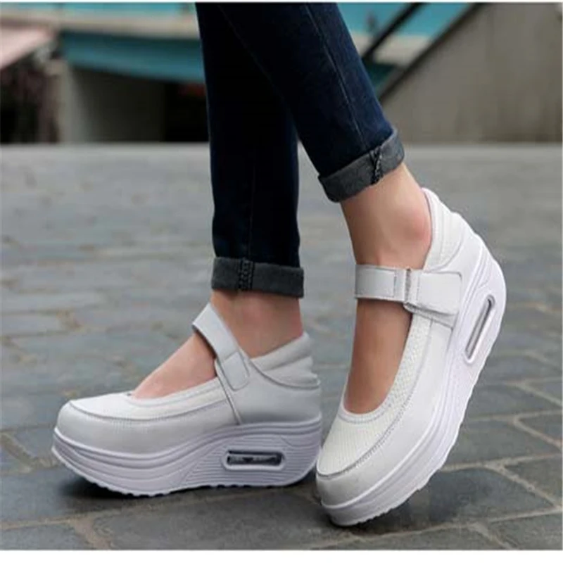 Title 6, Platform shoes with soft soles. Walk in comfort...