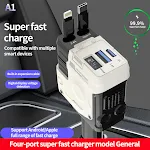 Car Charger Fast Charging and Retractable Four-in-One Cigarette Lighter. Quickly charge multiple devices simultaneously — photo 9