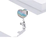 Pingente de Prata Koala Pequeno com Balão Amor Moda Um acessório encantador que combina amor e moda, perfeito para presentear ou complementar seu visual. — foto 3