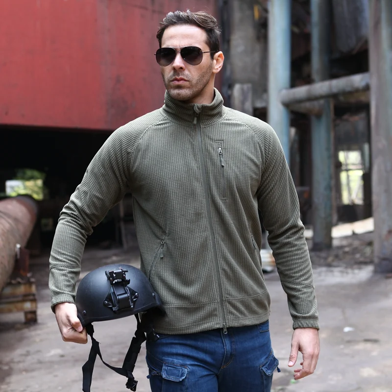 Formal Fleece Army Men's Jacket, a warm and stylish outerwear choice. Comfortable and versatile, perfect for cold weathe — photo 1