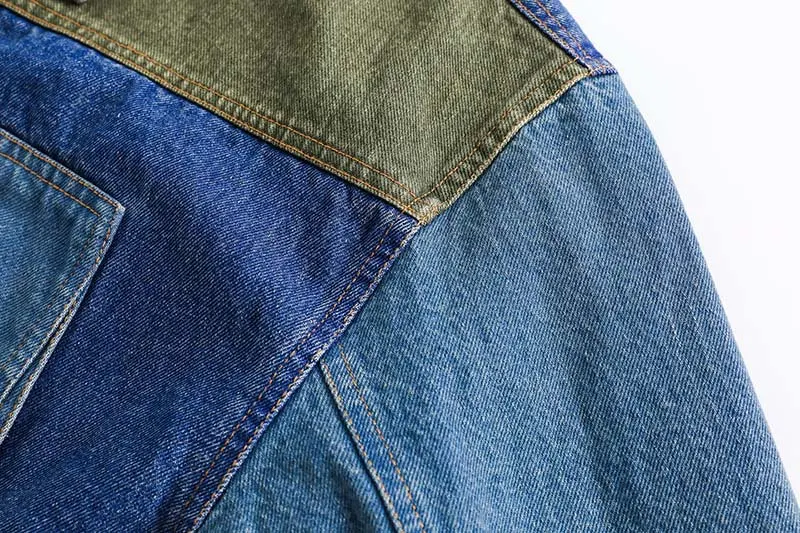 Title 11, Retro Distressed Loose Leisure Washed Patchwork...