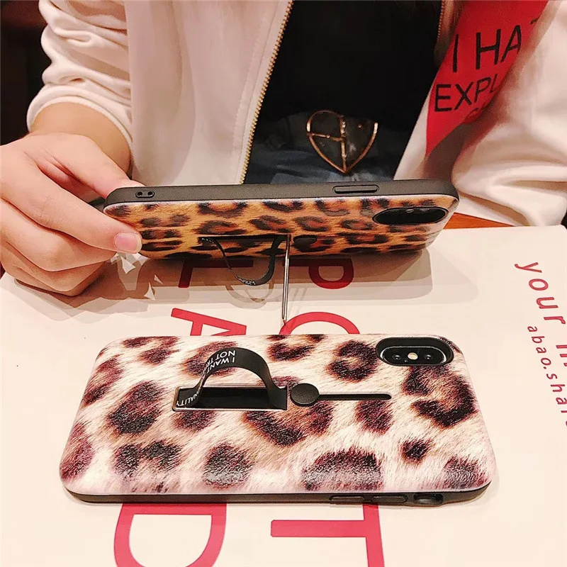 Title 2, Tide leopard print ring stand phone case for se...