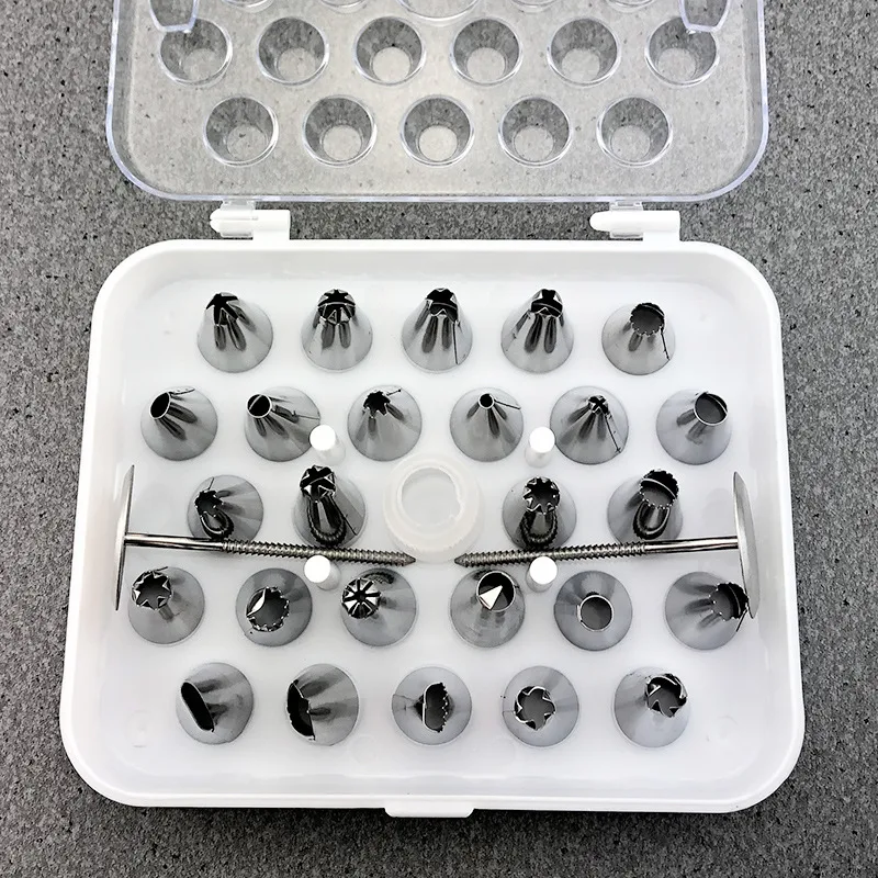 Title 6, 430 Cream Cake Stainless Steel Piping Tip Set. ...