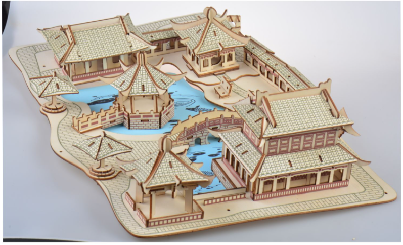 Brinquedo Educacional DIY Corte a Laser Jardim de Suzhou Construa seu modelo, explore a cultura chinesa e desfrute da montagem. — foto 4