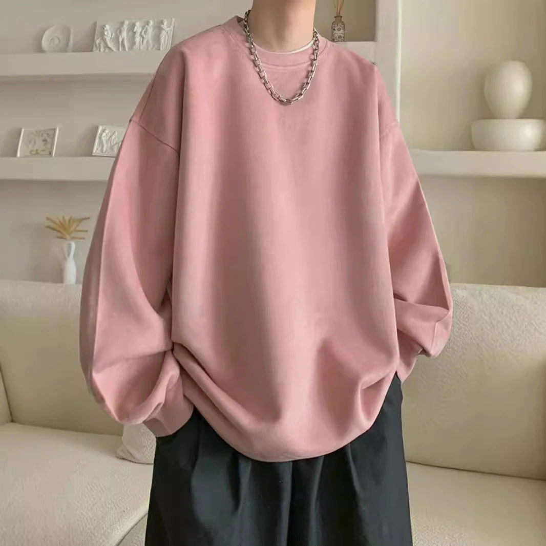 Maglione girocollo giapponese basic per uomo, stile semplice e versatile. Perfetto per un look quotidiano comodo e moderno, adatto a ogni occasione. — foto 14