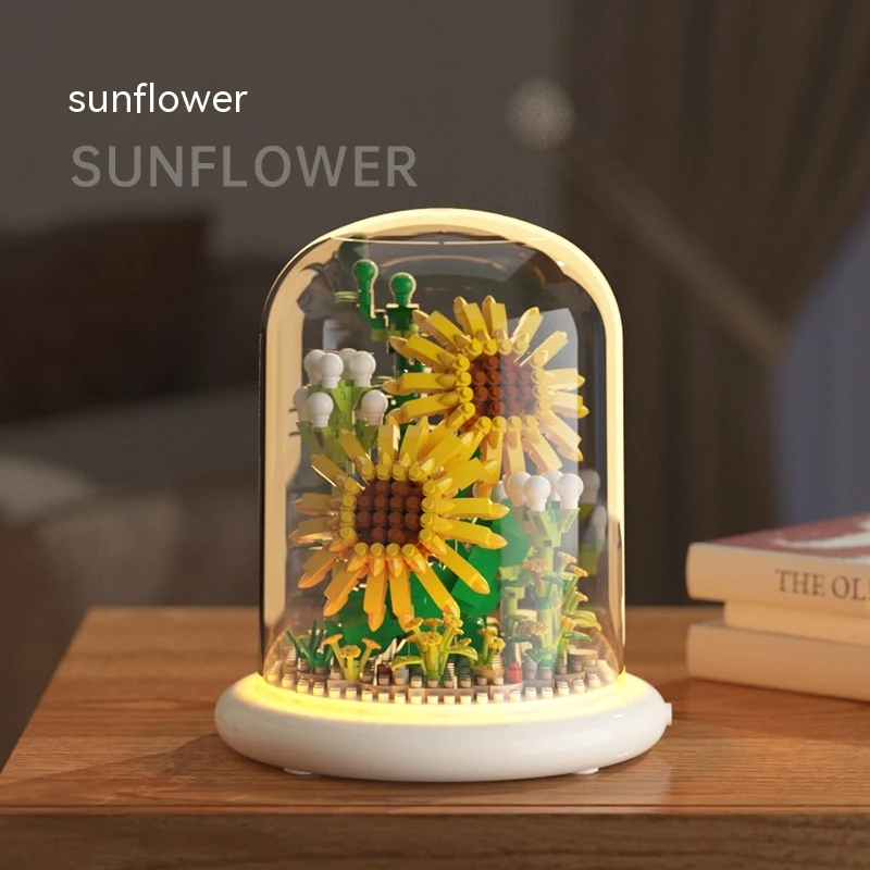 Assembled Sunflower Rose Succulent Toy, perfect for creative play, enhances fine motor skills, and makes a beautiful dec — photo 10