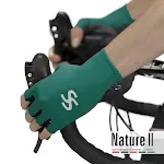 Fingerless riding gloves gree