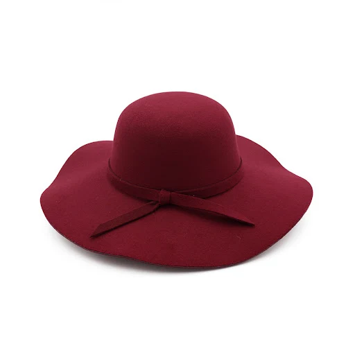 Title 4, Chapéu elegante de lã com grandes bordas onduladas
