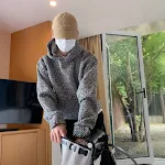 Pulôver de tweed masculino solto, primavera e outono, manga longa, combina com tudo, ideal para diversas ocasiões, conforto e estilo para o dia a dia. — foto 3
