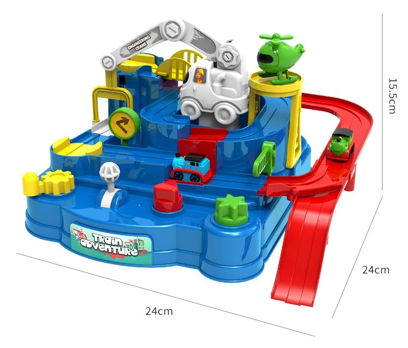 Brinquedo de aventura de carro infantil Pequeno trilho de trem Estimula a criatividade e coordenação motora Ideal para crianças horas de diversão — foto 6