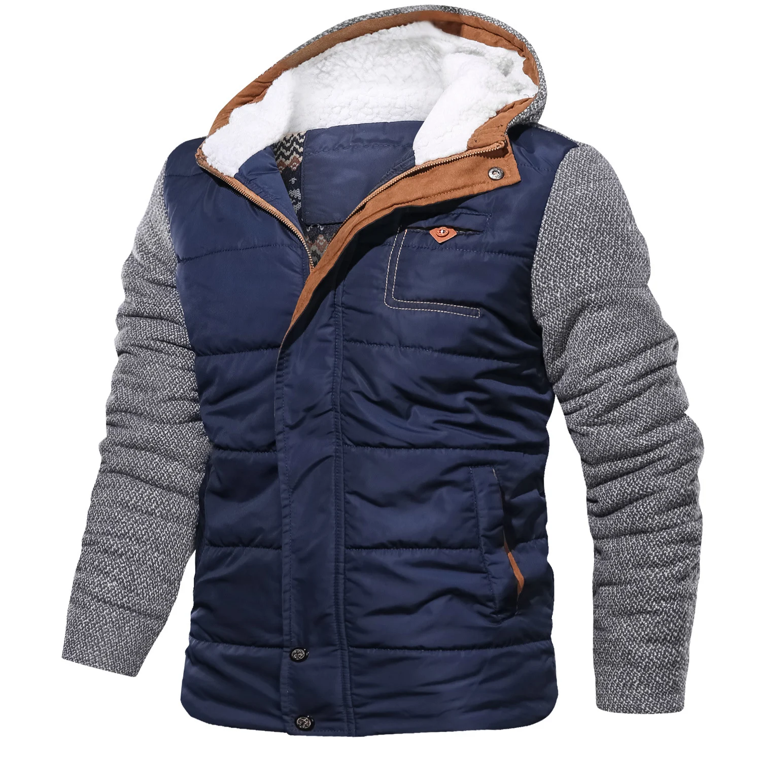 Title 4, Spliced Mens Cotton Jacket Plus Size offers co...