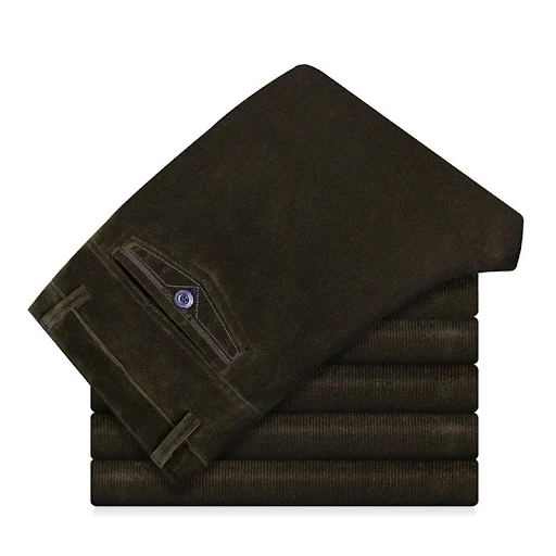 Title 5, Mens Flannelette Trousers High Waist Elastic C...