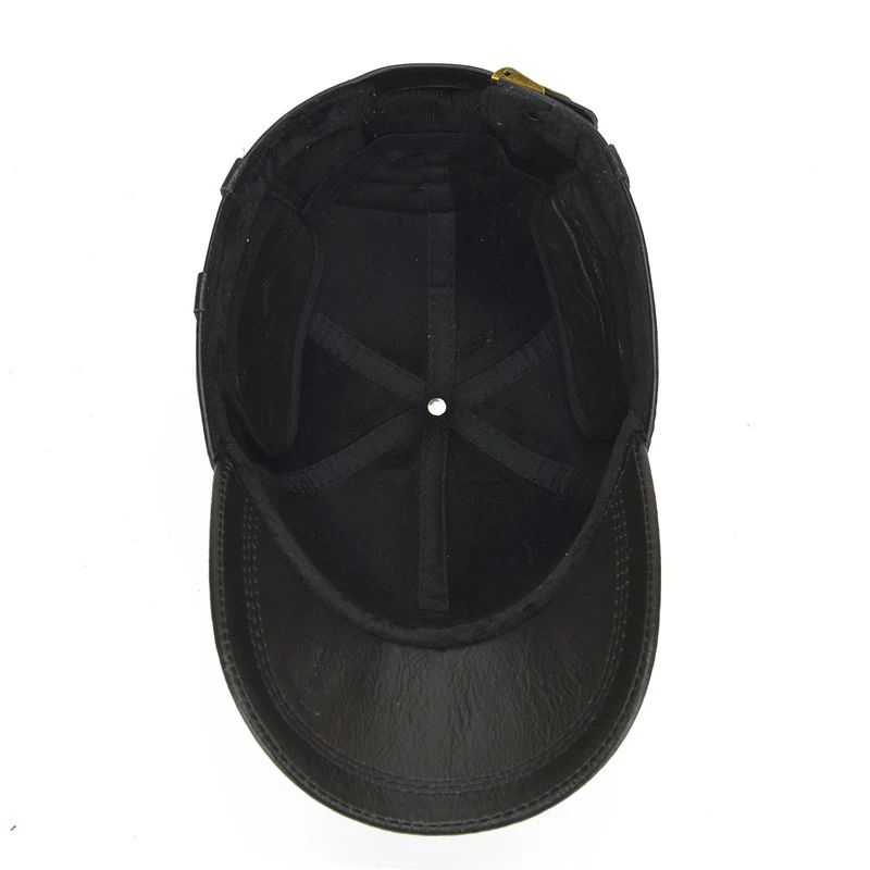 Men's Outdoor Leather Hat with Dome Ear Protection, Winter Thickened, perfect for cold weather and outdoor activities, p — photo 2
