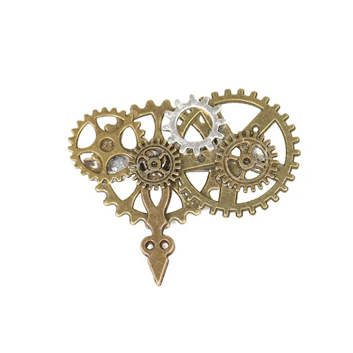 Title 2, Broche de asas com engrenagens steampunk criati...
