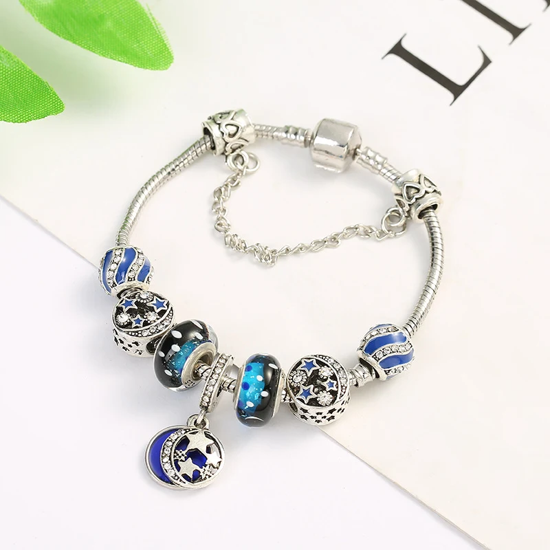 Pulseira de contas de vidro estrelado — foto 1