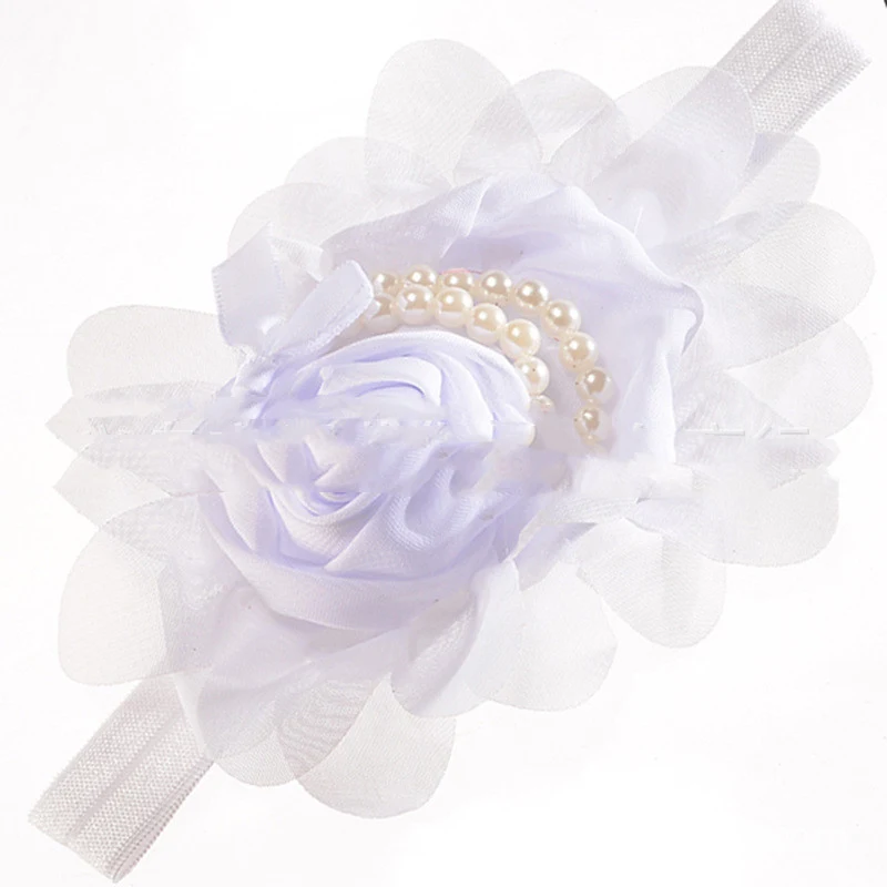 Faixa de Cabelo Bebê Flores Chiffon Acessórios para Cabelo Faixa Delicada e Confortável Ideal para Fotos e Presentes de Bebê — foto 9