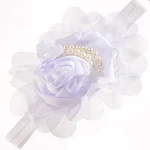 Faixa de Cabelo Bebê Flores Chiffon Acessórios para Cabelo Faixa Delicada e Confortável Ideal para Fotos e Presentes de Bebê — foto 9