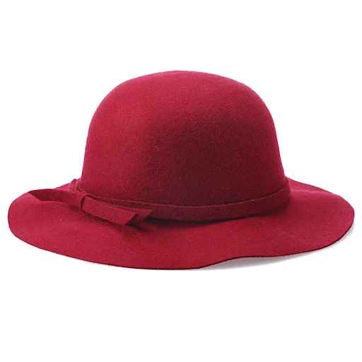 Title 4, Womens Pure Wool Wave Basin Hat Woolen