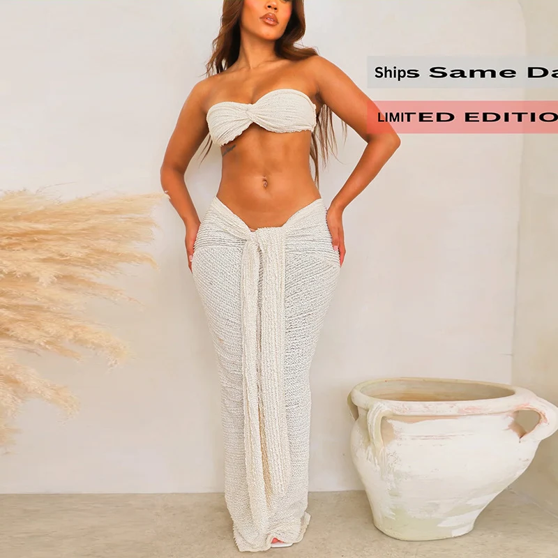 Title 8, Sexy kanten tube top met hoge taille en slanke ...
