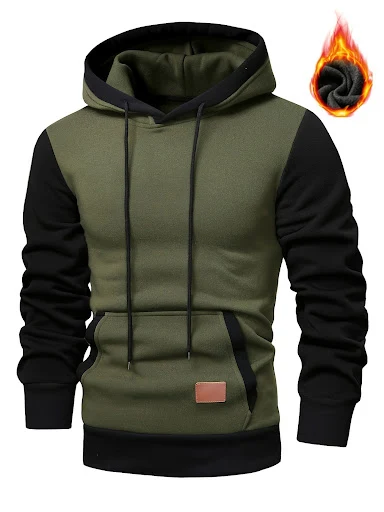 Title 9, Suéter masculino moderno com costura de contras...
