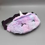 Bolsa de cintura infantil de pelúcia de inverno, bolsa mensageiro de ombro de desenho animado para meninas estudantes, bolsa de peito fofa e prática. — foto 1