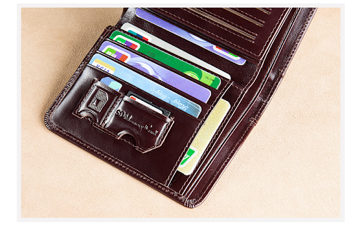 Title 13, Mens Short Matte Leather Tri-fold Vertical Wal...