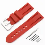 Red silver buckle
