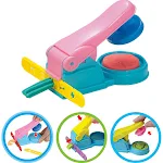 Conjunto de 7 peças de máquina de macarrão de massinha de modelar 3D colorida, ferramenta de argila, diversão e criatividade infantil. — foto 6