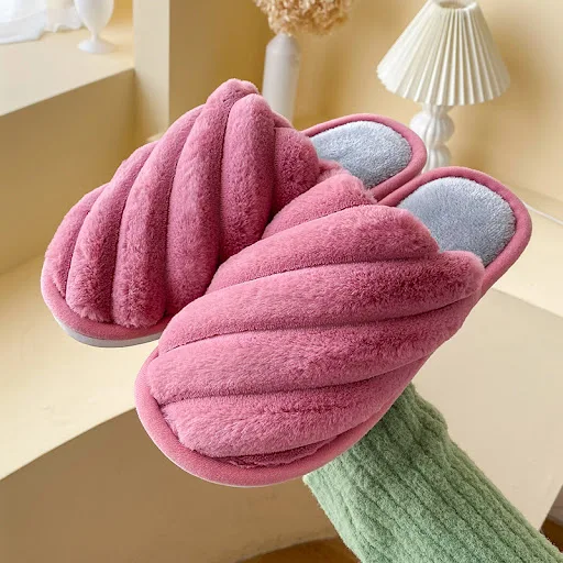Title 3, Womens Indoor Plush Cotton Slippers for Home. ...
