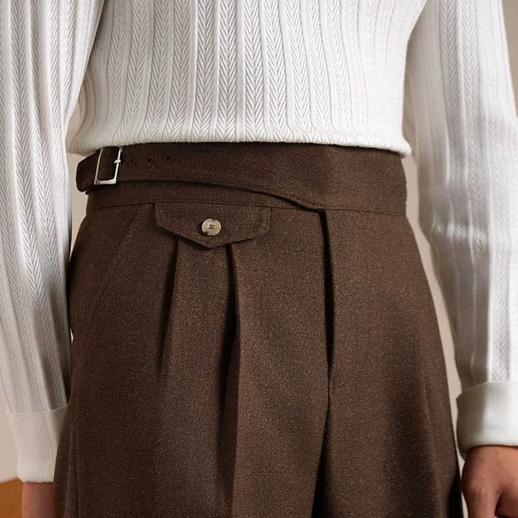 Casual Business Hose mit geradem Bein, doppelter Bundfalte, nicht eng anliegend. Bequem & stilvoll für den professionellen Auftritt. — foto 5