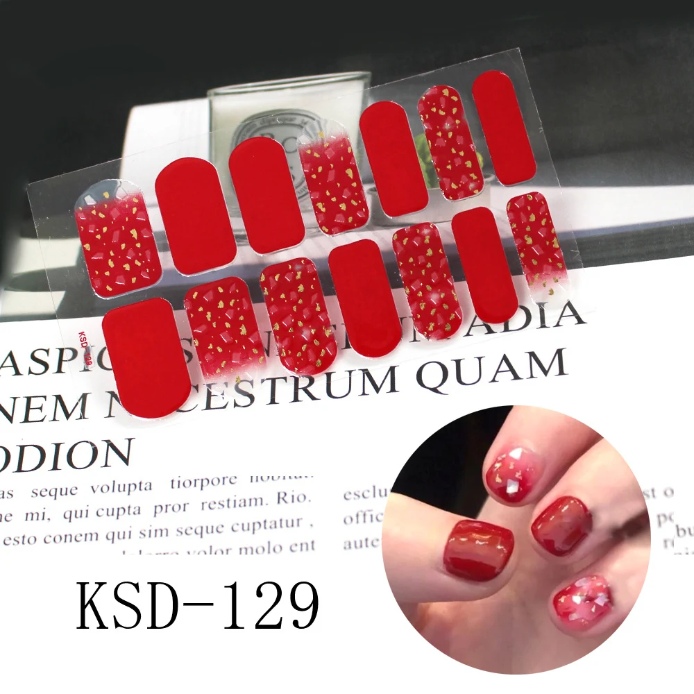 Gradient Nail Sticker 3D Fluorescent Color Nail Polish Film. Achieve stunning manicures effortlessly with vibrant, long- — photo 20