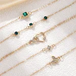 Pulseira feminina de amor com strass de metal quadrado, acessório fashion para mulheres, ideal para adicionar brilho ao seu visual. — foto 3