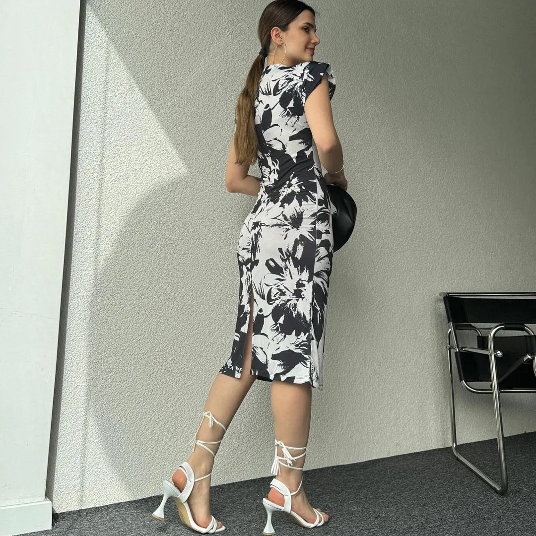 Title 12, Vintage Printed Chinese Style Dress