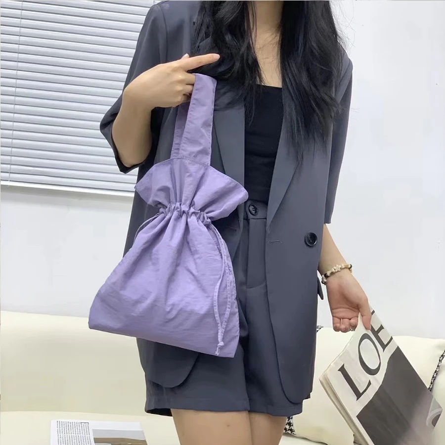 Title 7, Bolsa tipo balde casual de nylon para moda femi...