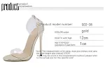 Rhinestone High-heeled Sandals for Women featuring a snakelike winding design, round toe, transparent style, and large s — photo 3