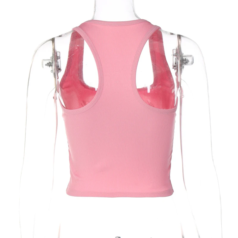 Title 9, Letter Rhinestone I-shaped Vest Bottoming Top