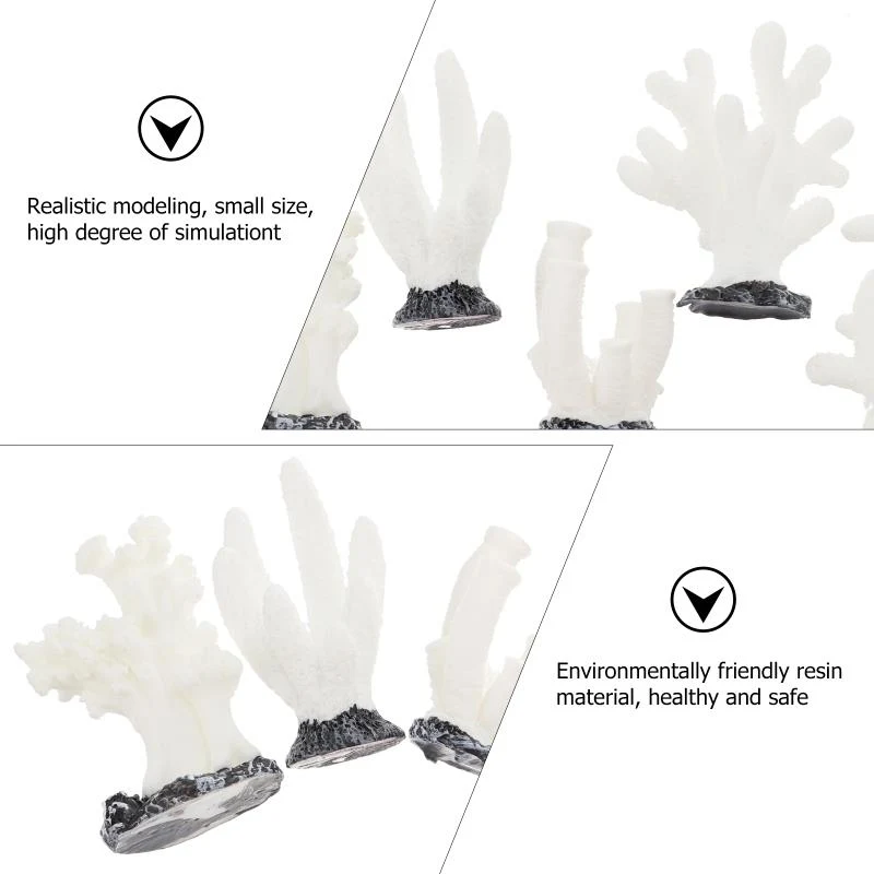 Title 7, 5Pcs Coral Aquarium Coral Reef Artificial Coral...
