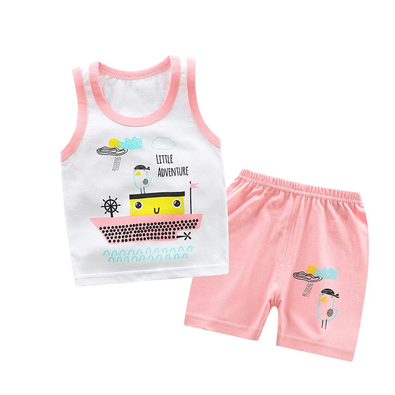 Title 7, Tweedelige mouwloze short set voor jongens en m...