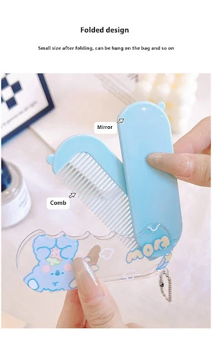 Title 7, One Fold Makeup Portable Mini Mirror for On-the...