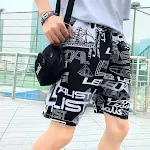Pantaloni da Spiaggia Uomo Cinque Punti Larghi Shorts Coppia Pantaloni Grandi Comodi Freschi Perfetti per l'Estate. — foto 26