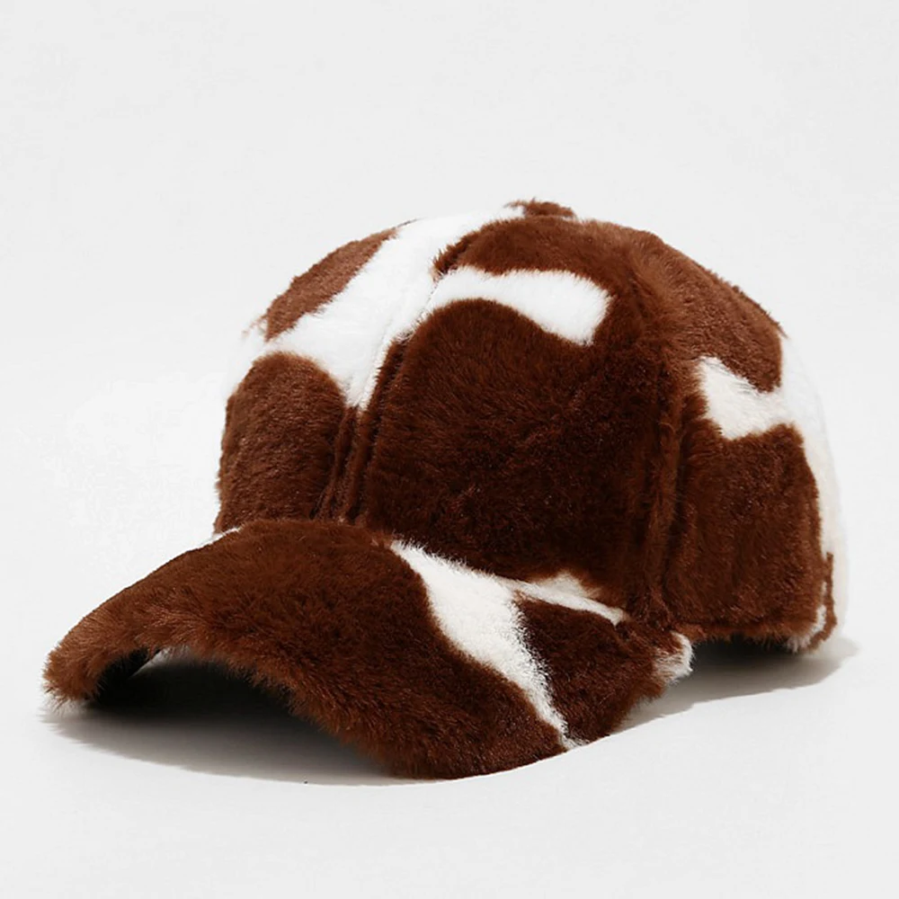 Title 5, Duck Cap Sports Casual Curved Brim Cap Plush Le...