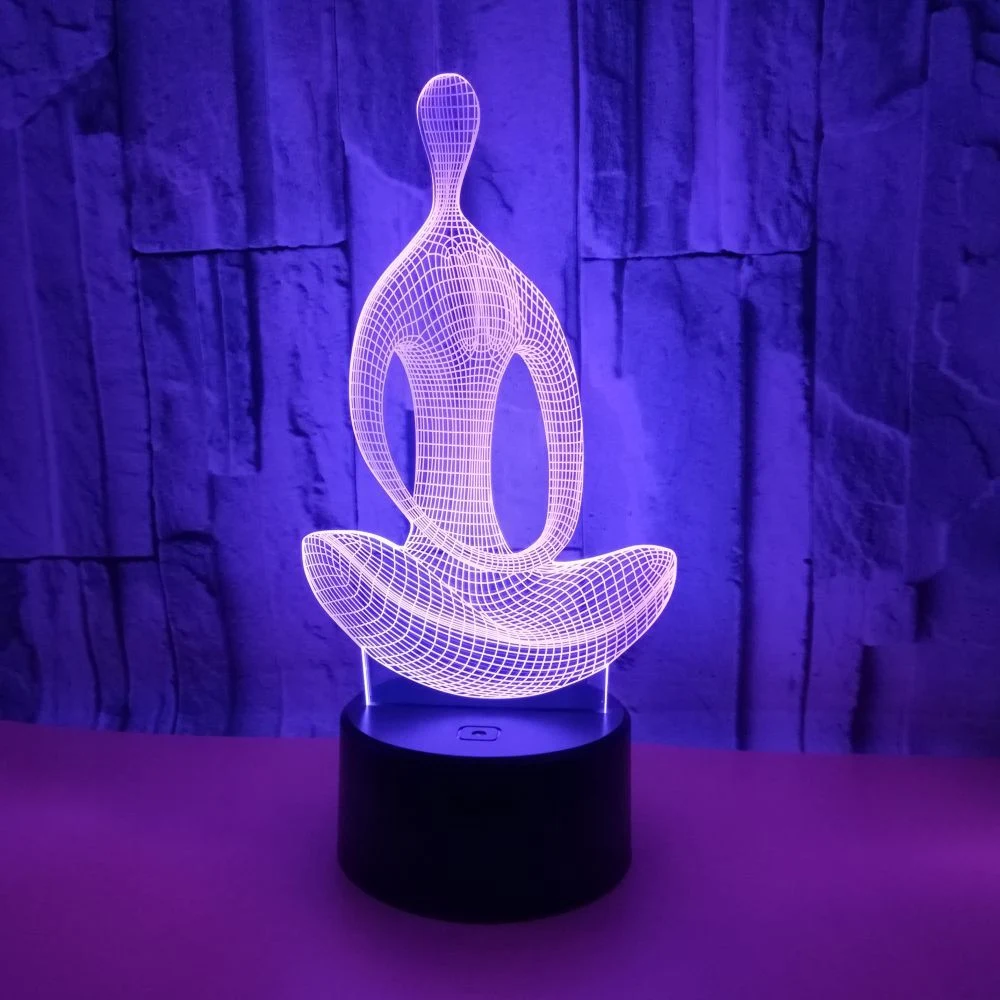 Title 4, Yoga Meditator Colorful Touch 3D Stereo Small N...