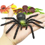 Modelo de aranha grande de borracha macia colorida TPR, brinquedo de inseto realista para crianças, durável, seguro e estimulante — foto 4