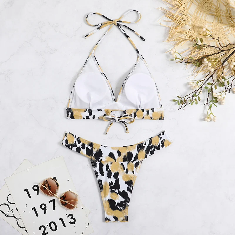 Title 6, Sexy Leopard Print Split Swimsuit Bikini, perfe...