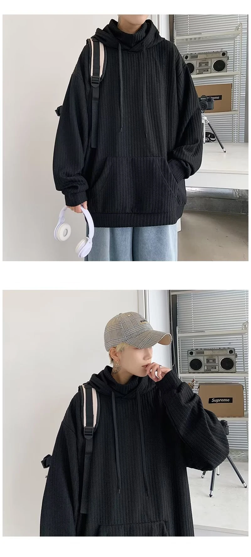 Title 8, American Turtleneck Hooded Sweater for Men Ulti...